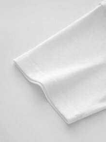 Plus Size Men's,Question Mark Color Pattern ,(1 Pcs )100% Cotton Casual Printed T-Shirt,Crew Neck Short Sleeve,220g  Cotton T-Shirt,For Going Out,Gift,Summer,Unisex - 白色 - 查看 4