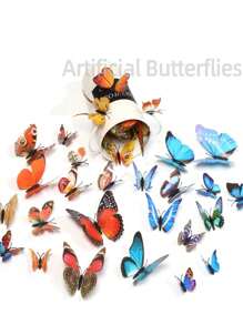 12pcs Exquisite Artificial Butterflies, Lifelike And Dreamy Decor, Perfect For Walls, Floral Arrangements, Weddings, Parties, Home Decor, And Photography Props. Brighten Your Creative Space. Ideal Gift For Mother's Day, Weddings, And Birthdays Room Decor Wall Decor Bathroom Decor Wall Art Kitchen Home Decor Living Room Wall Paper Wall Stickers House Decor Bedroom Decor Room Decoration Stuff Living Room Decor Personalised Stickers
