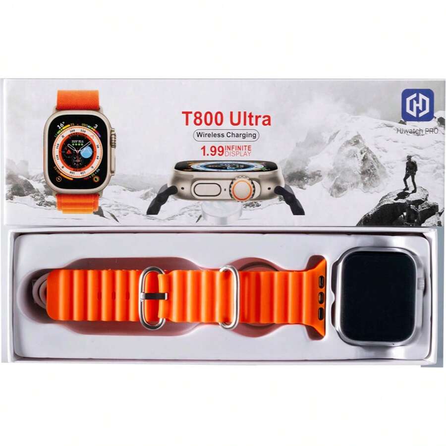 2025 Original T800 Ultra Smart Watch 45MM Super Body Temperature Bluetooth Call - T800 Ultra-negro - View 1