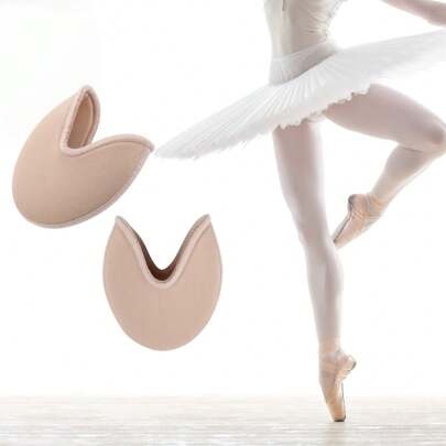 1 par de almohadillas para los dedos, almohadillas de espuma suave para zapatos de ballet de punta con tejido, alivian el dolor en la parte delantera del pie y protegen los dedos, aptas para zapatos de ballet de punta y tacones altos