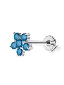 1 pieza de Pendiente con poste roscado internamente de acero inoxidable con rhinestones, aro de labio, pendiente de labio, joyería de piercing de Medusa de Ashley Monroe para labio y oreja, pendientes de labrete, adecuados para uso diario, fiesta, cita, regalo del Día de San Valentín, amigos, compañeros de clase, Día de la Madre