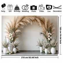 1 banner din pânză de fundal cu pene, material textil din poliester, dimensiuni multiple, potrivit pentru decorarea petrecerii de ziua de naștere, decorarea interioară și exterioară, fundal foto pentru cabină foto, decorarea nunții, aniversare, față de masă, perdea,