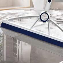 1pc Household Silicone Long Handle Floor Squeegee, Magic Broom, 2 In 1 Dual Head Magic Broom For Wiping Water, Stains, Hair On Floors, Windows, Glass, Bathroom, Walls, Cleaning Tool, Cleaning Supplies, Dorm Essential