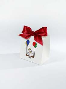 10 piezas de cajas de regalo - Cajas de dulces mini festivas con diseño lindo de ovejas y globos - Decoración de cinta de satén de colores - Perfecto para dulces, chocolates, regalos pequeños - Suministros para fiestas islámicas