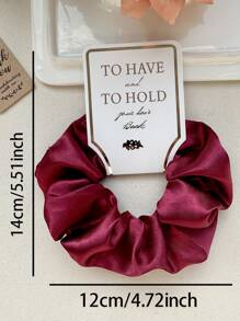 7pcs Satin Scrunchies For Weddings, Red/White Versatile & Sweet Hair Ties Suitable For Weddings, Bachelorette Parties, Bridesmaid Gifts, Women Giftsscrunchy Hair Ties