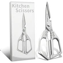 Home-Use Japanese SK5 Kitchen Scissors, Made Of Black Titanium Stainless Steel, Multi-Functional, Suitable For Cutting Chicken Bones And Fish, Imported Scissors.