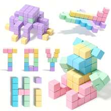 适合儿童的大型磁性立方体，是学龄前儿童的理想感官礼物，非常适合建筑和教育，适合圣诞节和万圣节，有多种颜色可供选择。 - 彩色 - 查看 3