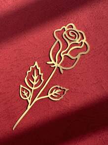 4pcs Rose Flower Metal Bookmarks, Delicate Bookmarks, School & Office Supplies, Suitable For Book Lovers, Readers, Birthday, Holidays, Writers, Friends, Teachers, Students As Stationery Gifts, Hollow-Out Design, Metal Texture