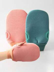 1只去角质沐浴磨砂手套，死皮去除手套，去角质手套，SPA泡沫按摩双面身体清洁工具，去角质毛巾，身体磨砂膏，双面去角质沐浴手套，适用于SPA、按摩和身体去角质 - 彩色 - 查看 5