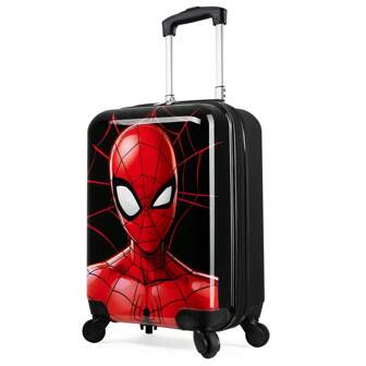 Marvel Spiderman Suitcase Hard Shell Luggage Travel Case 4 Wheels Handle 49 X 33 22cm 30L Essentials