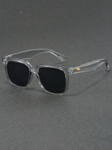 1 副男士超大纯色街头风格时尚眼镜，复古 Y2K 户外运动，适合夏季海滩度假、户外、旅行