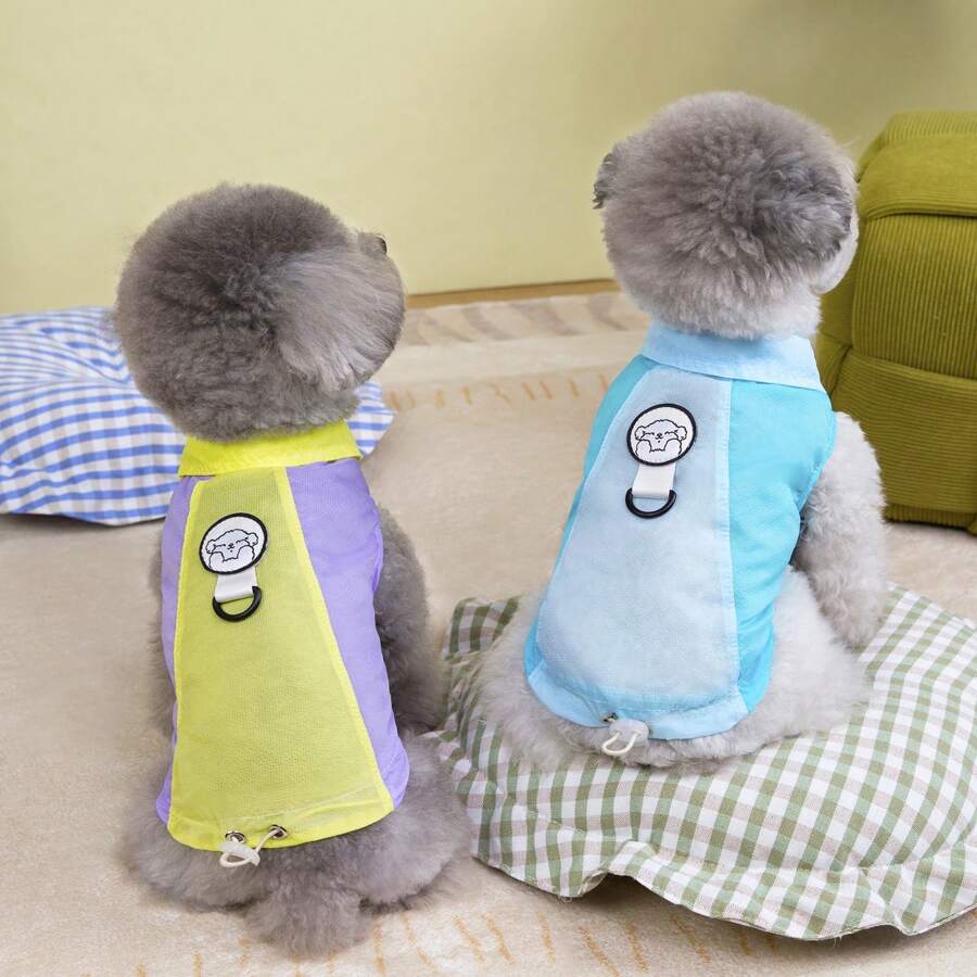 New Spring/Summer Pet Clothes, Cat Shirt, Air Conditioning Cat Dress, 25 Patchwork Denim Skirt, Dog Shirt, Outfit, Animal Costume, Small Dog Clothes, New Casual Outfit, British Style Animal Clothes, Sun Protection Shirt, Leash Buckle Shirt