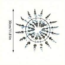 Vibrant 3D Metal Wind Spinner - Durable, Weather-Resistant Outdoor Décor For Gardens, Patios And Caravans - Easy To Assemble, Colourful Faceted Blades, Creates Soothing Sounds And Enhances Curb Appeal, Outdoor Kinetic Art | Sunny Design | Metal Wind Catcher, Outdoor Wind Spinner