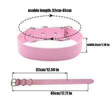 1件定制粉色哥特风PU腰带，字母定制颈链，朋克性感男女个性项圈，带扣颈链，角色扮演饰品，色彩缤纷，可爱，迷人，趣味，卡哇伊，Y2K，时尚，中性，休闲，定制，个性化，独特，送给他的理想礼物，送给她的理想礼物，男友，女友，家人，朋友，定制项圈和配饰，家庭 - 彩色 - 查看 5