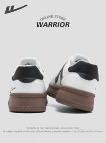 WARRIOR 1 par de zapatillas deportivas casuales de mujer de la serie Warrior, de material de PU con cordones, versátiles, transpirables, ligeras y cómodas, apropiadas para patinaje, populares entre los jóvenes y adecuadas para uso diario