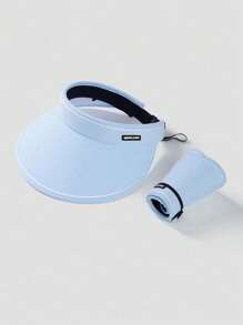 夏季upf50+寬邊女式騎行遮陽帽,帶可拆卸護罩的防紫外線遮陽帽 - 空頂 - 查看 7