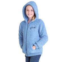 Disney Stitch Sherpa Hoodie Zip Up Fleece Fluffy Pockets Everyday Casual Hooded Sweatshirt Top - Blue - View 1