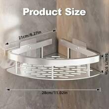 Bathroom Shelf Makeup Storage Organizer Aluminum Alloy Shampoo Rack Shower Shelf Bathroom Accessories No Drill Wall Shelf Back To School