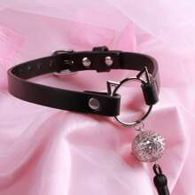 Bondage Collar, Adjustable Tasseled Collar With Bell Couples Intimate Toy Date Night Game