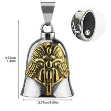Guardian Angel Motorcycle Bell Handful Good Luck Bells Keyring Drive Pendant Accessories Lead-Free Pewter Bike Bell Good Luck Gift For Men Women Guard Riding