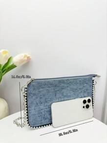 Bolso bandolera cruzado con cadena para teléfono, con estilo