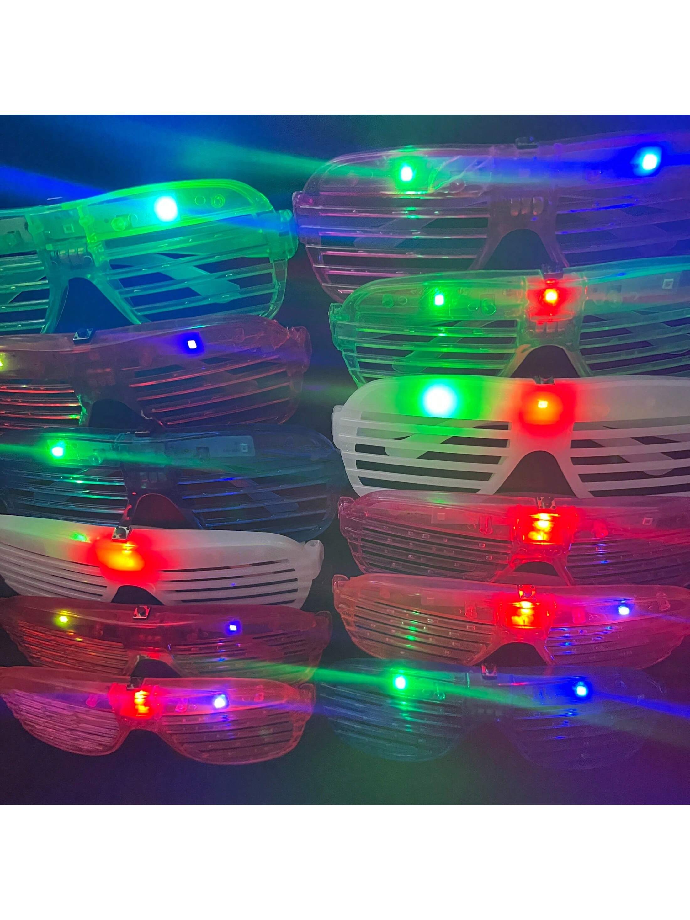 نظارات ضوئية متألقة بألوان النيون، نظارات اغلاق ال...