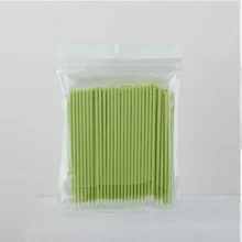 100 支纳米超细纤维棉签，用于精确涂抹眼影和眼线，无香型 PP 材质，超细笔尖，可完美上妆并温和卸妆，包含睫毛延长清洁刷