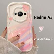 3-In-1 Redmi A3 Screen Protector, Redmi A3 Phone Case, Cream Texture Tie Dye Heart Phone Protective Cover, Camera Lens Film, Honor X8C Case, Redmi 13c 4G, Realme C67 4G, I Tel A70, Smart 7, Smart 8, Smart 9, Infinix Note 50 Pro, Note 50, Redmi A5, Spark Go2, Smart 10, Spark 40