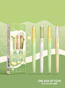 4 Pcs Gel Pen, High Aesthetic Value, Simple And Fast Drying Pen, 0.5mm CS Nib, Smooth And Creative Signature Pen, Suitable For School And Office Use. - Multicolor - View 9