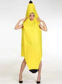 Un divertido disfraz de plátano, un traje de fiesta de cosplay extravagante que viene en dos tallas, perfecto para la diversión familiar en Halloween - Multicolor - Ver 5