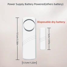 1pc White Smart Window & Door Burglar Alarm, Available In 1pc/4pcs/12pcs Set, Multi-Function Door Magnetic Alarm With High Decibel Alert, Long Standby, Compact & Portable, Home/Shop Anti-Theft Device, No-Drill Installation