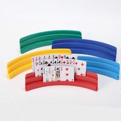 1pc 3-Layer No-Hold Card Holder - Foldable Clip For Carnival, Halloween And Party Games - Creative Gift Ideas Perfect For Board Games, Poker, Family Game Nights, Christmas And New Year Celebrations, 3-Layer Card Holder