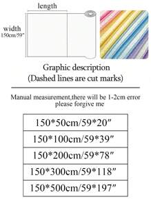 1pc Holographic Iridescent Knitted Fabric With Glitter All-Over Fingerprint Pattern, Suitable For Stage Performance Costumes, Photography Backdrops - Multicolor - View 2