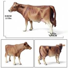 Modelo de animal de fazenda de simulação, brinquedo de estátua de vaca, modelo de vaca holandesa, presente de aniversário para crianças, brinquedo de Natal para crianças pequenas