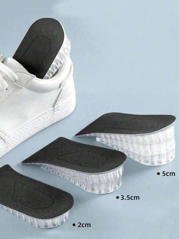 1 Pair Unisex Silicone Invisible Height Increasing Soft Removable Shoe Insoles, Accessories For Women Shoes, Men Sneakers, Winter Shoes