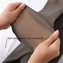 Meia-Calça Térmica Forrada Grosso Translúcida de Lã Feminina Super Elástica Slim 220g