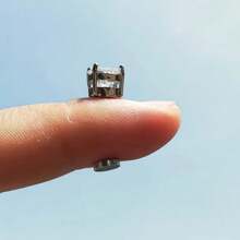 1 PC Clip On Earrings For Men Silver Color Stainless Clip On Earrings Women Cubic Zirconia Stud Earrings - 1 PC Magnetic Earring - View 3