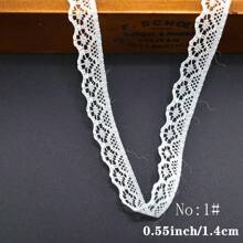 10M/Rolle 14 Stile weiße Spitzenborte Stoff Basteln DIY Schleife Geschenkverpackung Spitze Hochzeitskleid Stickerei Nähen Geburtstags Party Heim Dekoration