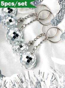 2/5/10 peças Mini Chaveiro Bola de Discoteca Brilhante, Chaveiro, Anel, Bolsa, Mochila, Enfeite, Pendente de Telefone, Presente para Mulheres, Presente de Casamento, Presente de Festa