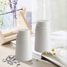 2-Pack Bathroom Lotion Dispenser Bottles - Sleek & Functional Refillable Containers For Shower Or Sink Home Bathroom Decor Summer Back To School - White - View 10