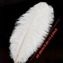10pcs Artificial White Feather 25-30cm Wedding Center Decorations For Home Decoration, Flower Arrangement, DIY Christmas Decoration - Multicolor - View 7