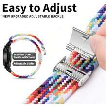 20mm Quick Release Sport Loop Band Compatible With Samsung Galaxy Watch 7 6 5 4 Band 40mm 44mm/Watch 5 Pro 45mm/Galaxy Watch 4 6 Classic Band 42mm 46mm 43mm 47mm/Watch 3 41mm/Active 2 Band,Compatible With Garmin Vivoactive 5/Active5/Venu/Venu Sq/Forerunner245/645 Watch Band,Compatible With Amazfit GTR Mini/Bip3 Pro/GTS4 Mini/Pop Pro Watch Band,Nylon Braided Strap Women Men