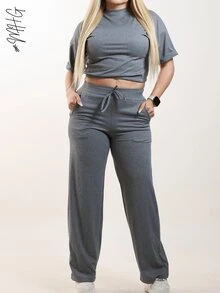 Women Two-Piece Outfits - Grey / Blue - View 7