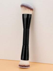 Pennello per il trucco bifacciale - pennello angolato per il contouring e pennello piatto per la base, per BB cream, fondotinta liquido, miscelazione senza soluzione di continuità, sfumatura e contouring (set di pennelli professionali per cosmetici)