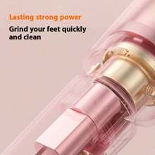 Electric Rechargeable Foot Grinder With Dual Function Of Skin Removal And Hair Removal, Aluminum Alloy Charging Model, Dead Skin And Calluses, Bright White Feet
