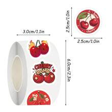 500Pcs Cherry Stickers Roll Red Stickers Fruit Stickers Cute Stickers Aesthetic Stickers Funny Stickers Food Stickers Vinyl Waterproof Stickers Aesthetic Laptop Sticker Pack Skateboard Stickers Water Bottle Stickers Notebook Stickers