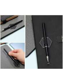 1pc Hexagonal Self-Adhesive Pen Case Elastic Band Tablet Self-Adhesive Pen Clip