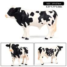 Modelo de animal de fazenda de simulação, brinquedo de estátua de vaca, modelo de vaca holandesa, presente de aniversário para crianças, brinquedo de Natal para crianças pequenas