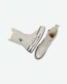 Converse Giày cao cổ Chuck 1970 Plus thời trang cao cấp dành cho nữ 4 mùa nâng cấp màu đen trắng, giày bốt ngoài trời Live House, đồ dùng cho bạn bè, sinh nhật, cha mẹ, lễ kỷ niệm, quà tặng cặp đôi A10361C - trắng - Xem 4