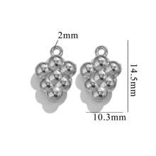 5 Pieces Of 304 Stainless Steel 18k Gold-Plated Vintage Rose Pendant Necklace And Bracelet With Titanium Steel Heart Heart Shape DIY Waterproof Leaf Pendant - Pendant - View 20